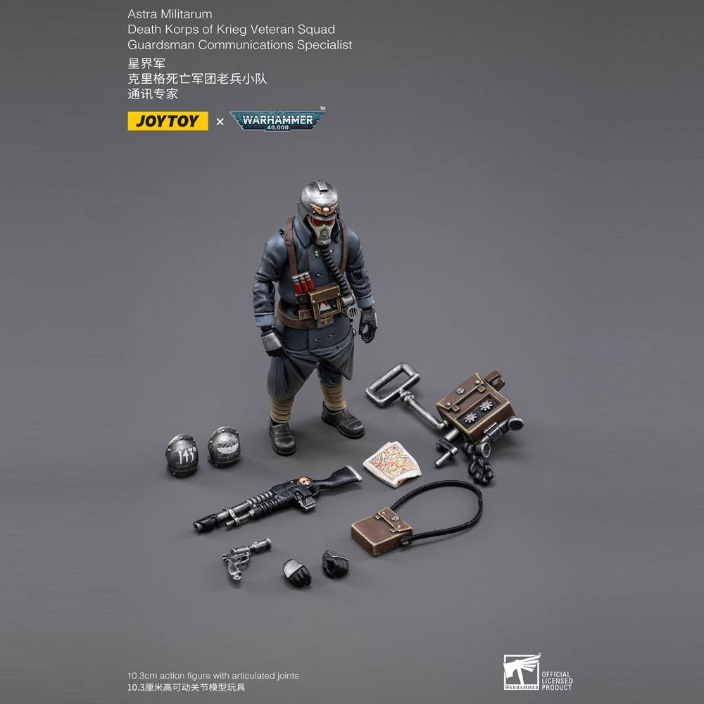 Warhammer 40k figurine 1/18 Death Korps of Krieg Veteran Squad Guardsman Communications Specialist 10 cm