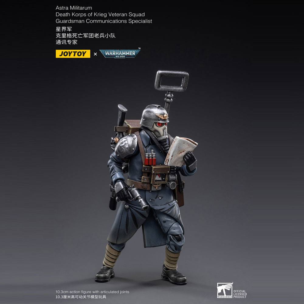 Warhammer 40k figurine 1/18 Death Korps of Krieg Veteran Squad Guardsman Communications Specialist 10 cm