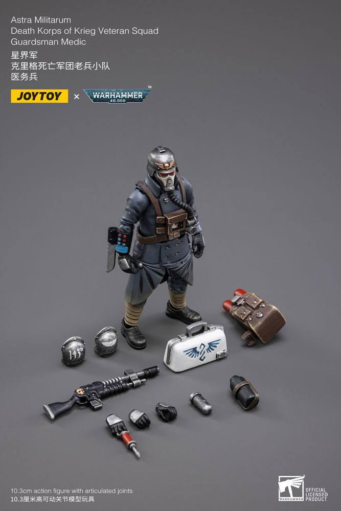 Warhammer 40k figurine 1/18 Death Korps of Krieg Veteran Squad Guardsman Medic 10 cm