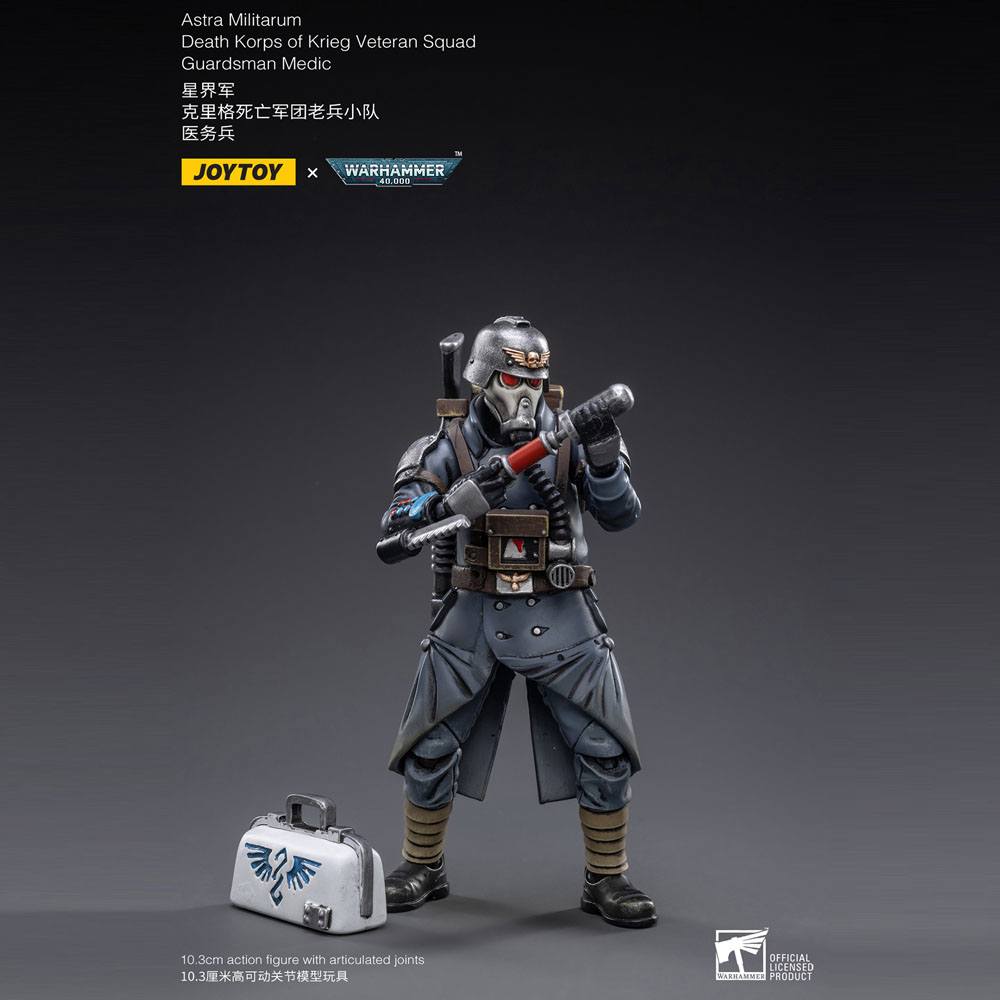 Warhammer 40k figurine 1/18 Death Korps of Krieg Veteran Squad Guardsman Medic 10 cm