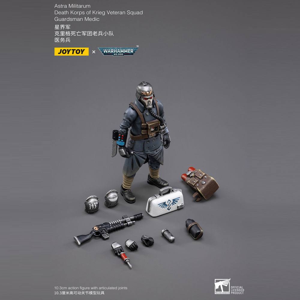 Warhammer 40k figurine 1/18 Death Korps of Krieg Veteran Squad Guardsman Medic 10 cm