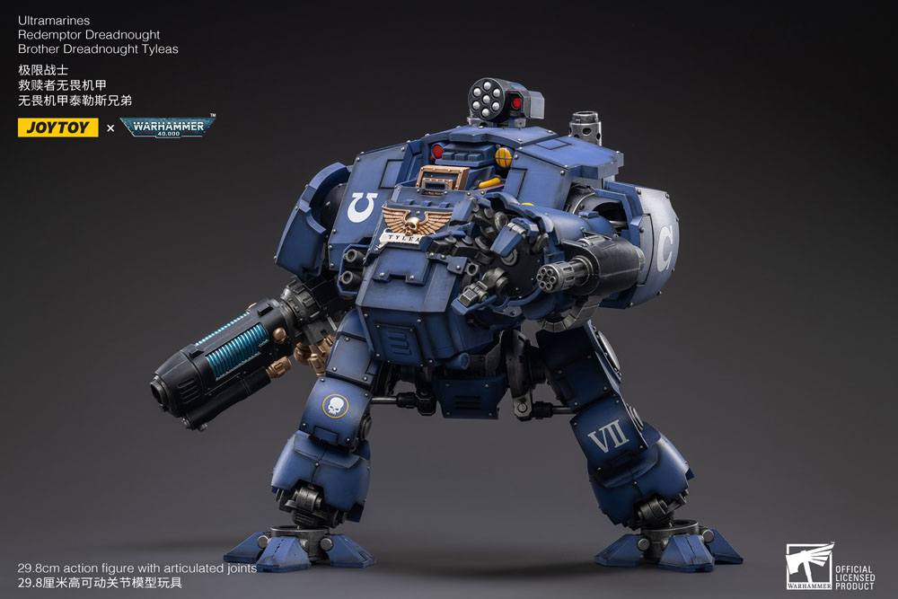 Warhammer 40,000 figurine 1/18 Ultramarines Redemptor Dreadnought Brother Dreadnought Tyleas 30 cm Reproduction