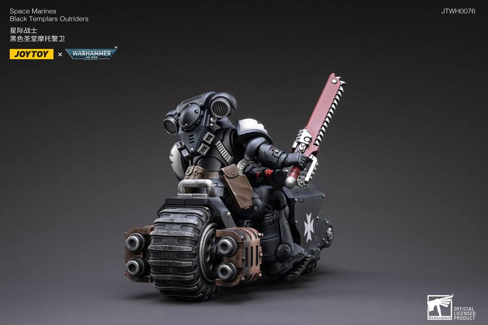 Warhammer 40k véhicule 1/18 Black Templars Outrider Bike 22 cm