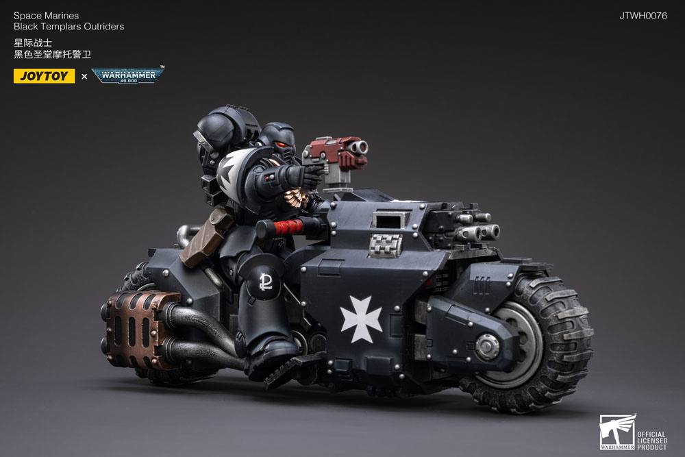 Warhammer 40k véhicule 1/18 Black Templars Outrider Bike 22 cm