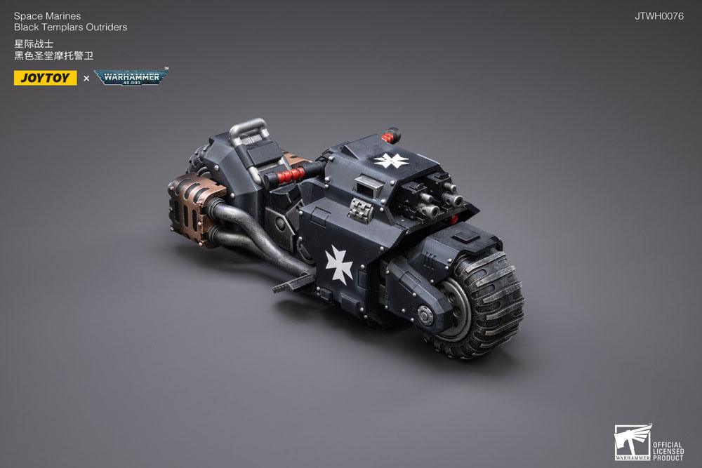 Warhammer 40k véhicule 1/18 Black Templars Outrider Bike 22 cm
