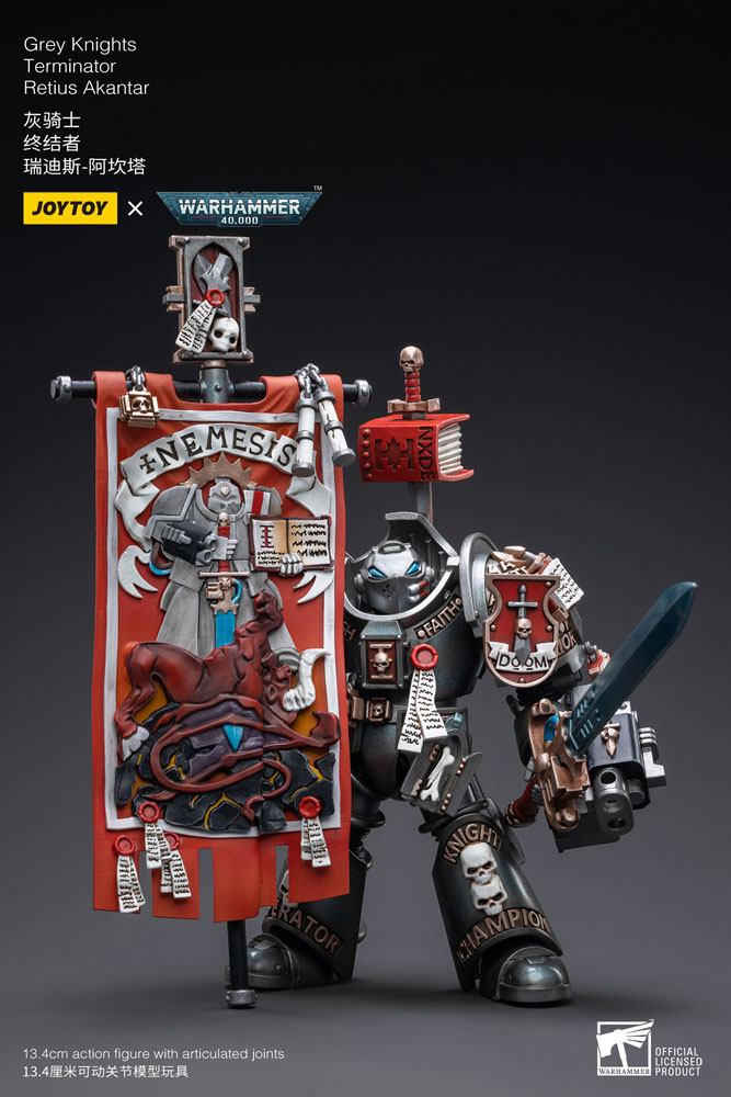 Warhammer 40k figurine 1/18 Grey Knights Terminator Retius Akantar 13 cm