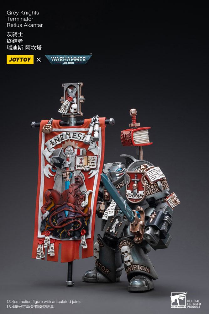 Warhammer 40k figurine 1/18 Grey Knights Terminator Retius Akantar 13 cm