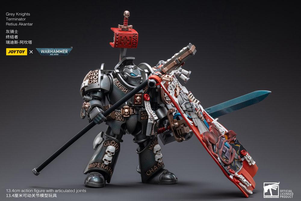 Warhammer 40k figurine 1/18 Grey Knights Terminator Retius Akantar 13 cm