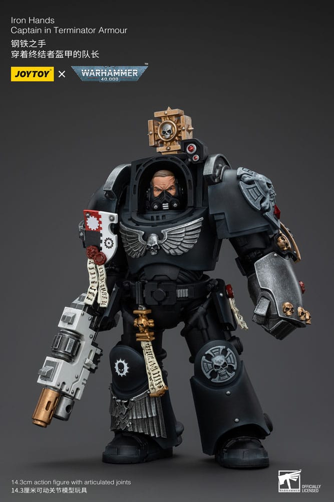 Warhammer 40k figurine 1/18 Iron Hands Captain in Terminator Armour 14 cm