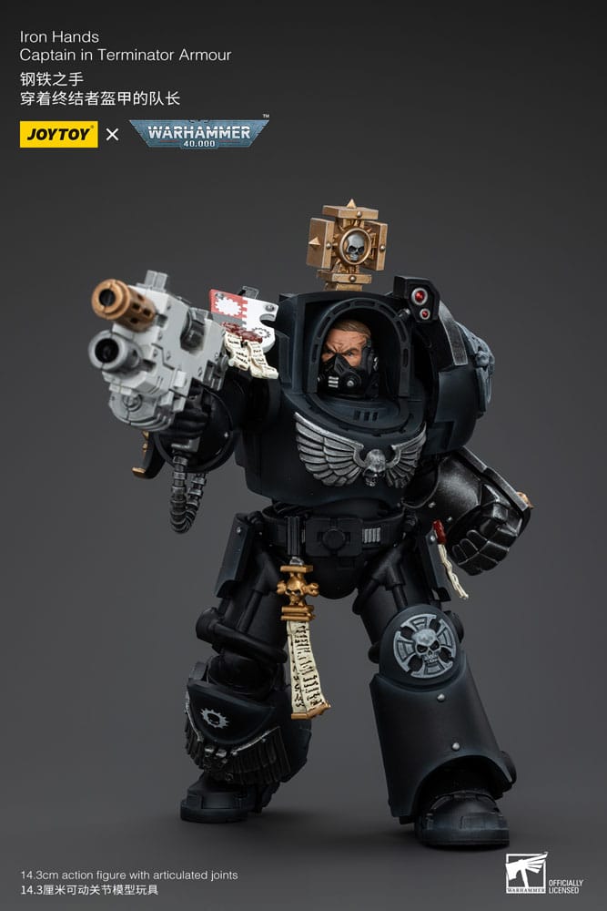 Warhammer 40k figurine 1/18 Iron Hands Captain in Terminator Armour 14 cm
