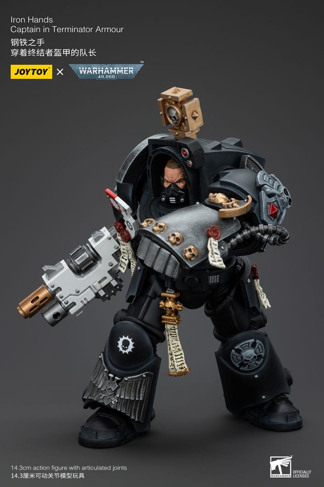Warhammer 40k figurine 1/18 Iron Hands Captain in Terminator Armour 14 cm