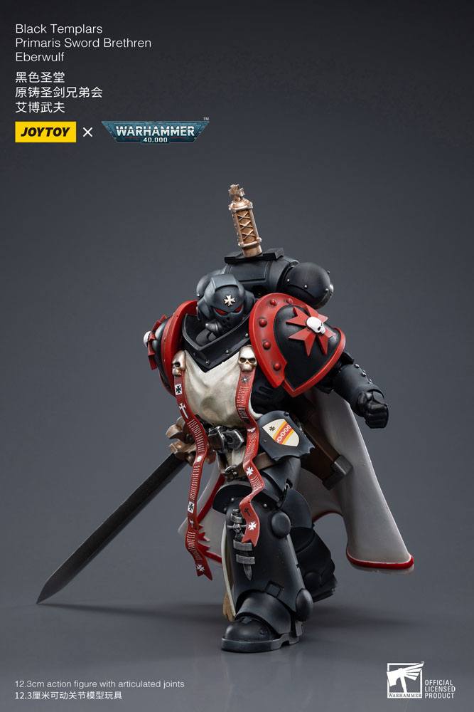 Warhammer 40k figurine 1/18 Black Templars Primaris Sword Brethren Eberwulf 12 cm