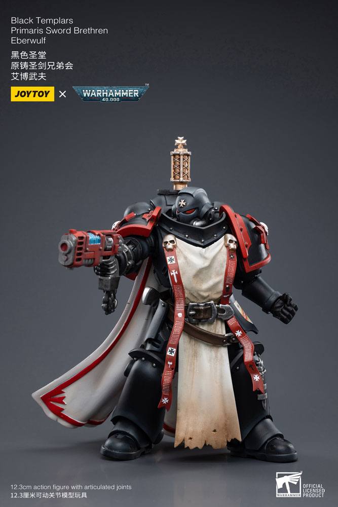 Warhammer 40k figurine 1/18 Black Templars Primaris Sword Brethren Eberwulf 12 cm