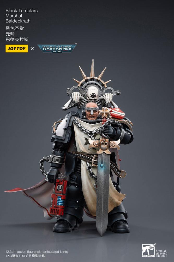 Warhammer 40k figurine 1/18 Black Templars Marshal Baldeckrath 12 cm
