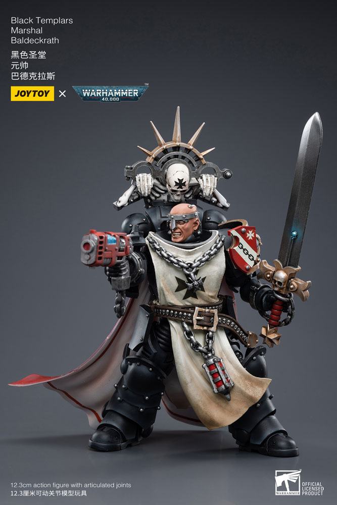 Warhammer 40k figurine 1/18 Black Templars Marshal Baldeckrath 12 cm