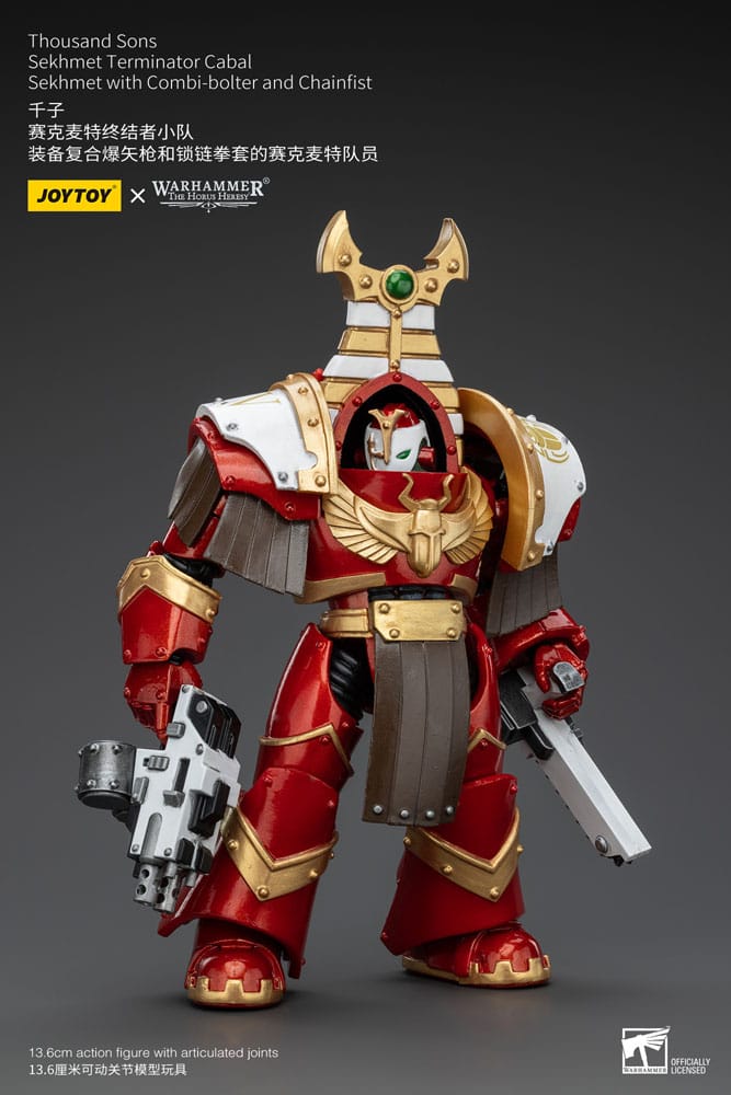 Warhammer The Horus Heresy figurine 1/18 Thousand Sons Sekhmet Terminator Cabal Sekhmet with Combi-Bolter and Chainfist 14 cm