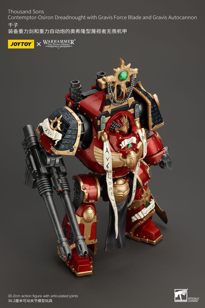 Warhammer The Horus Heresy figurine 1/18 Thousand Sons Contemptor-Osiron Dreadnought with Gravis Force Blade And Gravis Autocannon 30 cm