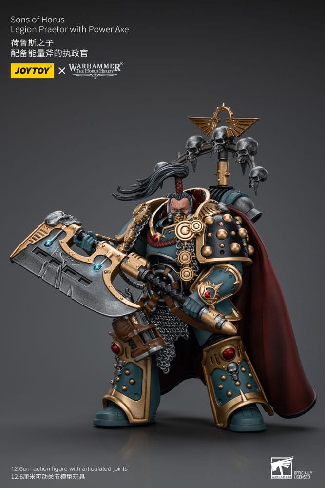 Warhammer The Horus Heresy figurine 1/18 Sons of Horus Legion Praetor with Power Axe 12 cm
