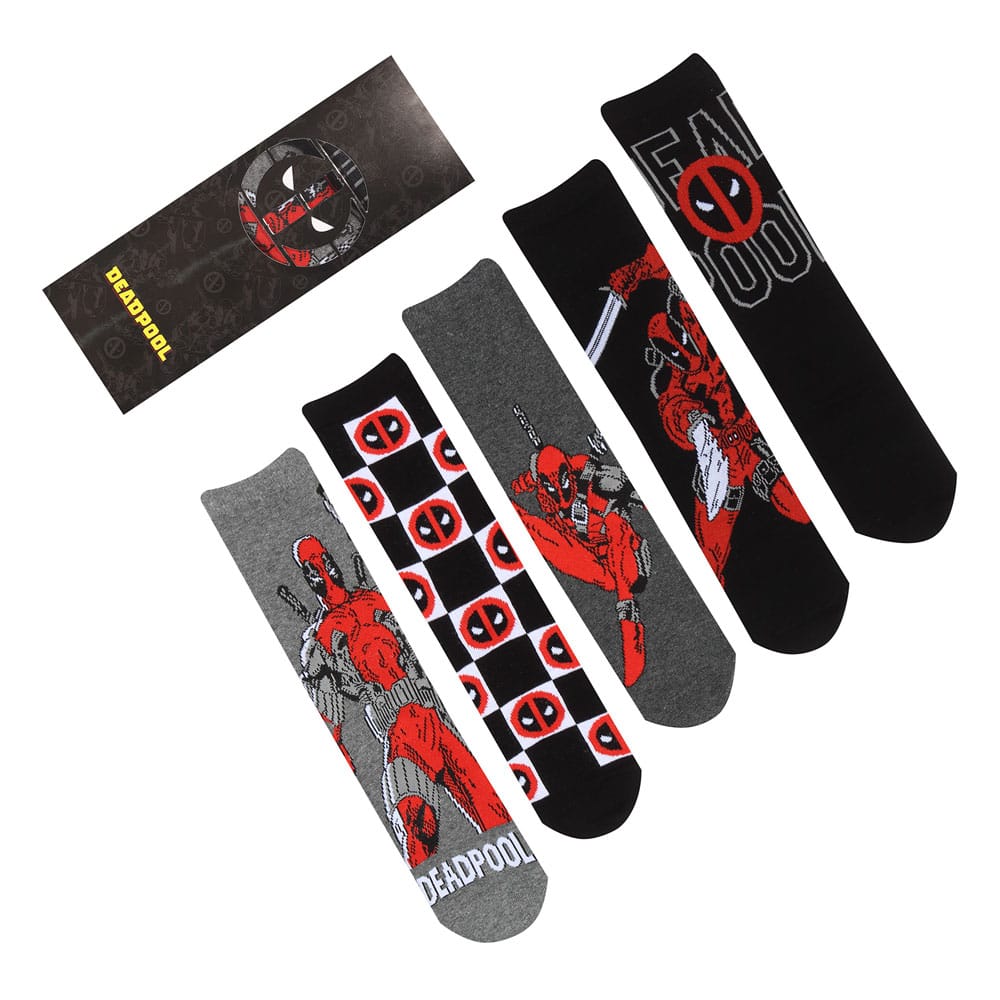 Marvel pack 5 paires de chaussettes Deadpool S-M