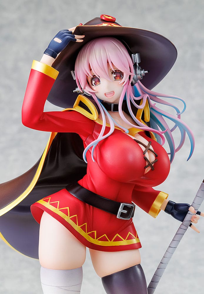 Super Sonico x Konosuba statuette PVC 1/7 Super Sonico Megumin collaboration Ver. 25 cm