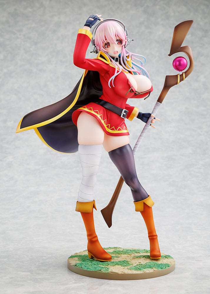 Super Sonico x Konosuba statuette PVC 1/7 Super Sonico Megumin collaboration Ver. 25 cm