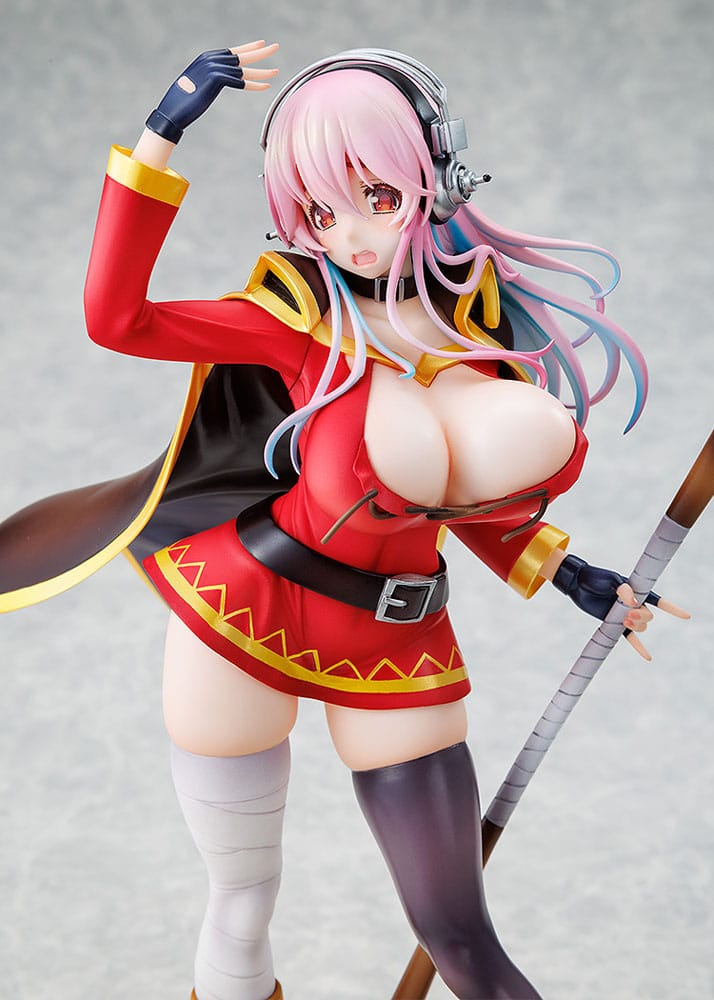 Super Sonico x Konosuba statuette PVC 1/7 Super Sonico Megumin collaboration Ver. 25 cm