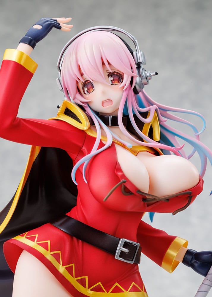 Super Sonico x Konosuba statuette PVC 1/7 Super Sonico Megumin collaboration Ver. 25 cm