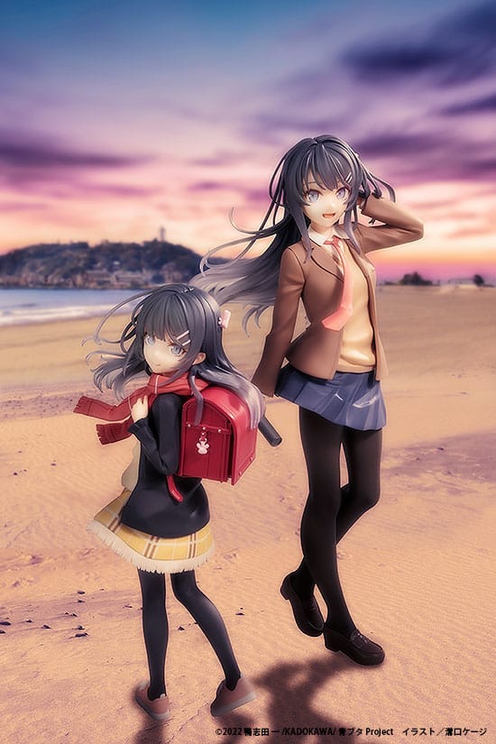 Rascal Does Not Dream of a Knapsack Kid statuette PVC Mai Sakurajima High School Graduation Ver. & Knapsack Kid 19 cm