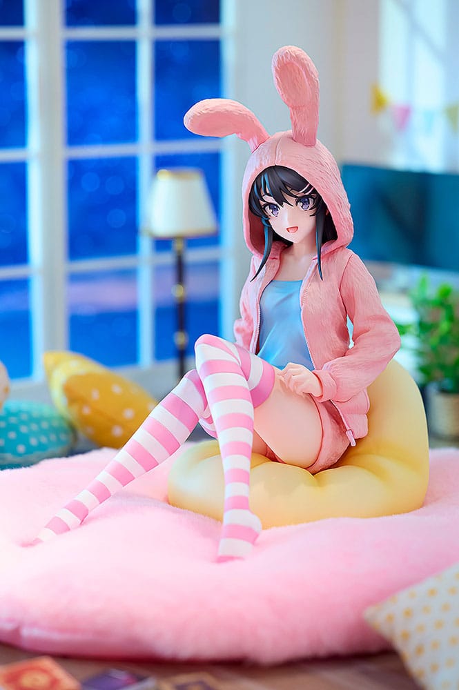 Rascal Does Not Dream of a Knapsack Kid statuette PVC 1/7 Mai Sakurajima Hoodie Look Rabbit Ears Ver. 18 cm