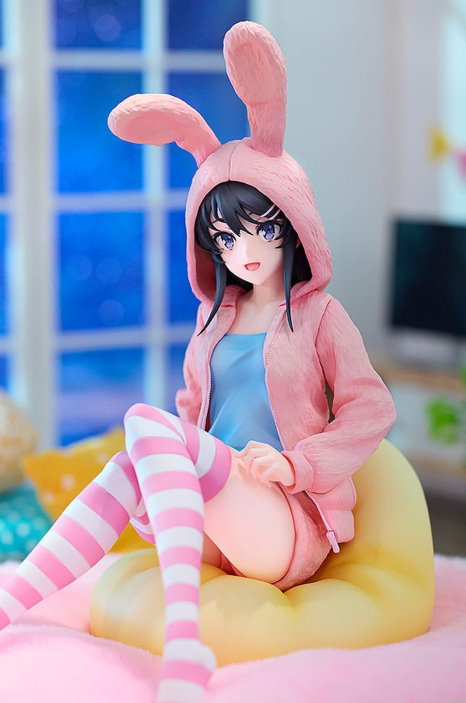 Rascal Does Not Dream of a Knapsack Kid statuette PVC 1/7 Mai Sakurajima Hoodie Look Rabbit Ears Ver. 18 cm
