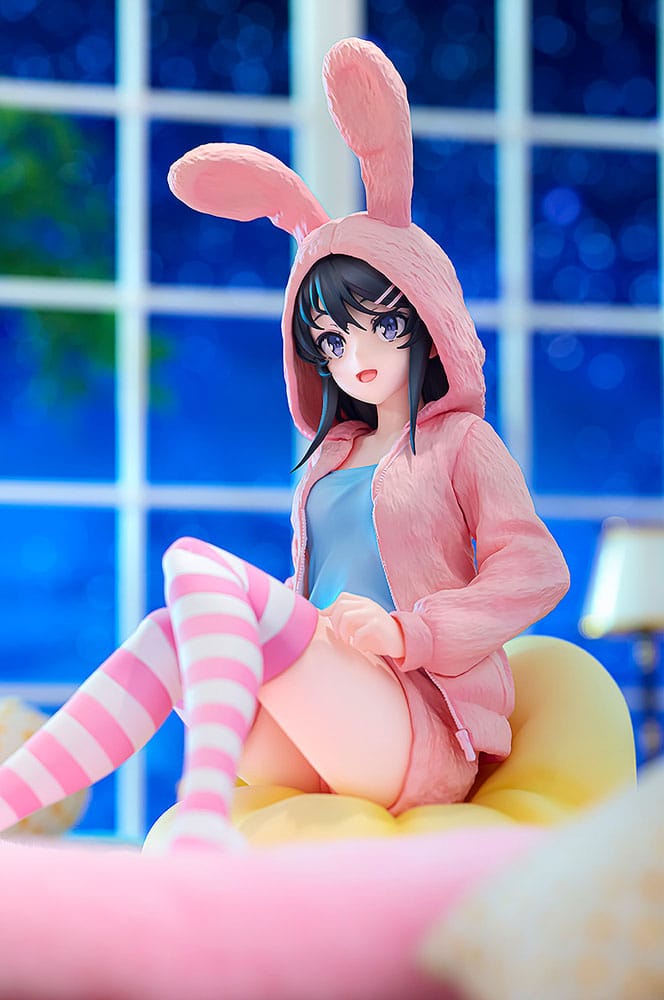 Rascal Does Not Dream of a Knapsack Kid statuette PVC 1/7 Mai Sakurajima Hoodie Look Rabbit Ears Ver. 18 cm