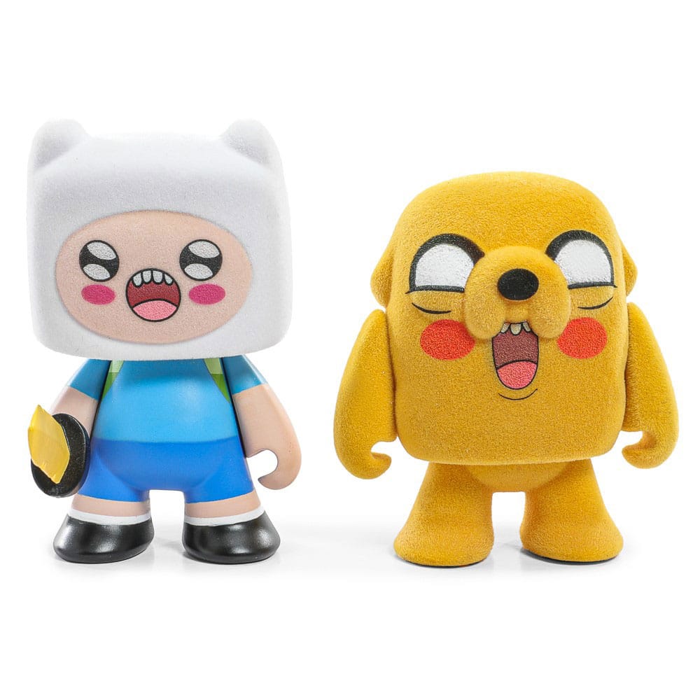 Adventure Time pack 2 mini figurines Finn & Jake Flocked 7 cm