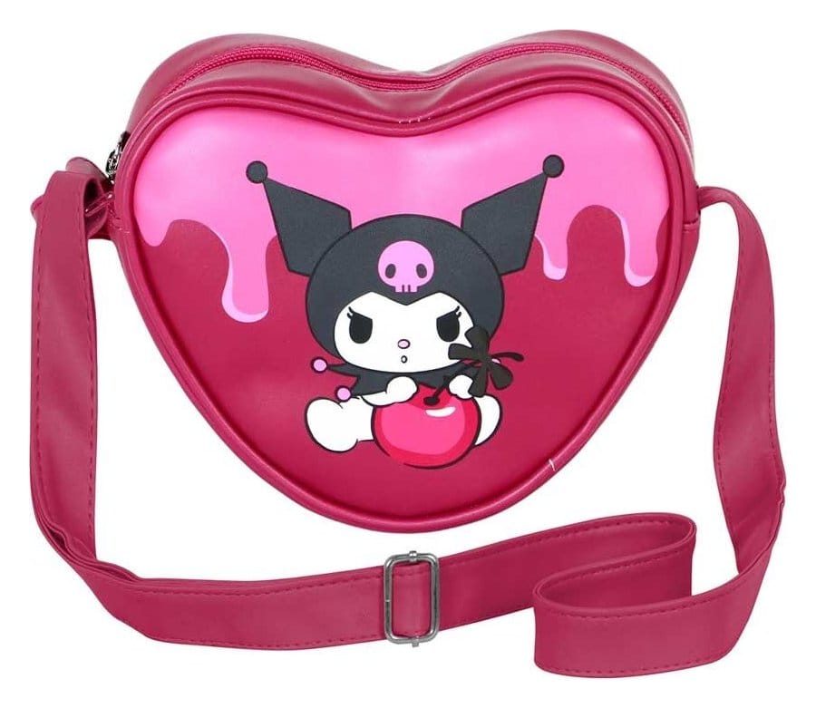 Sanrio Casual Heart Sac à bandoulière Kuromi Cherry