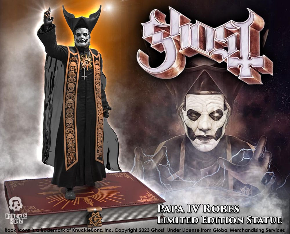 Ghost statuette Rock Iconz 1/9 Papa Emeritus IV (Black Robes) 22 cm