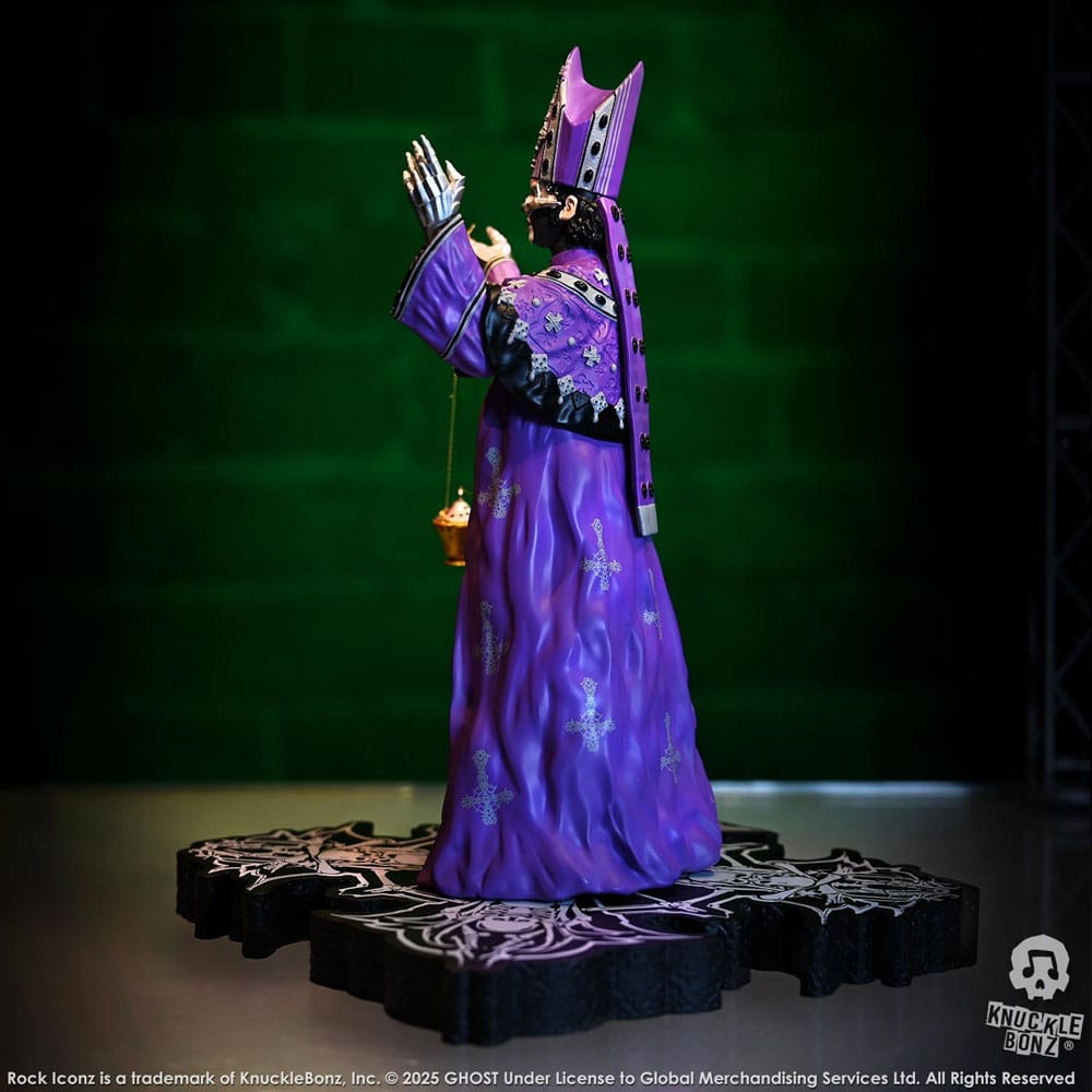 Ghost statuette Rock Iconz Papa V Perpetua Purple Robes 22 cm
