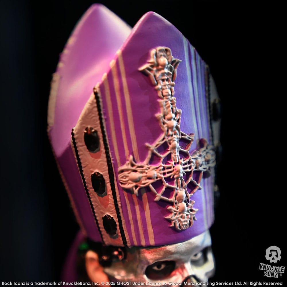 Ghost statuette Rock Iconz Papa V Perpetua Purple Robes 22 cm
