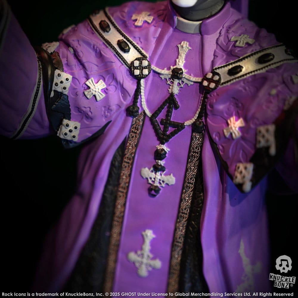 Ghost statuette Rock Iconz Papa V Perpetua Purple Robes 22 cm