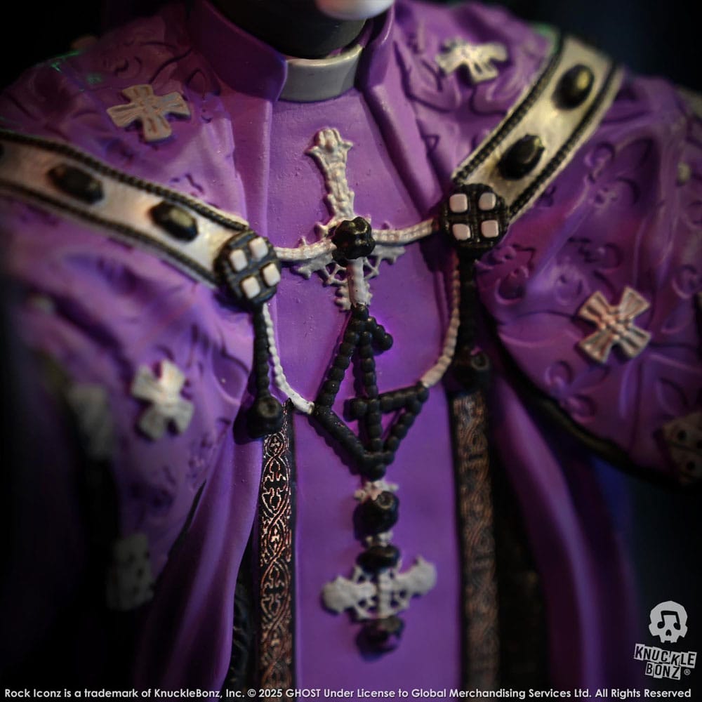 Ghost statuette Rock Iconz Papa V Perpetua Purple Robes 22 cm