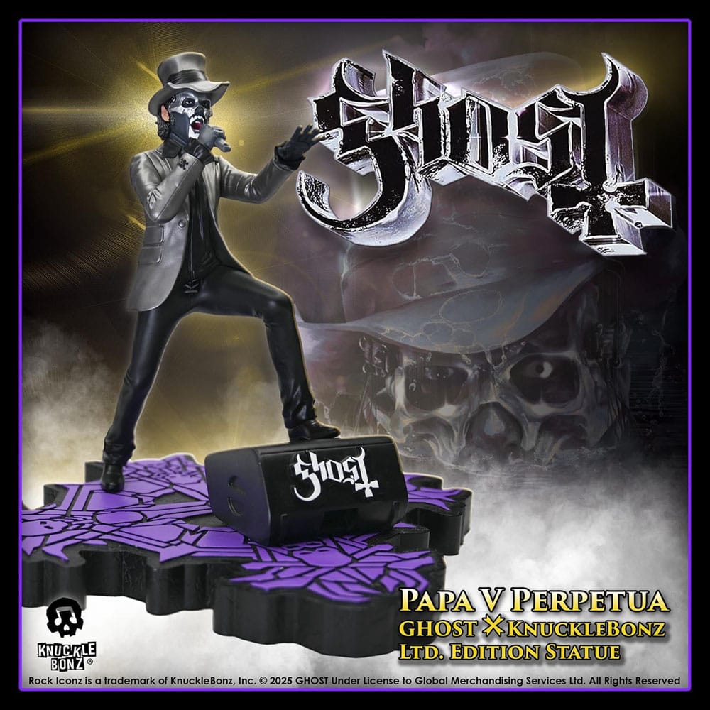 Ghost statuette Rock Iconz Papa V Perpetua Top Hat 22 cm