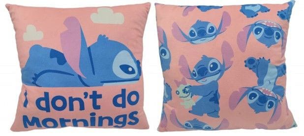 Lilo & Stitch Coussin Stitch I don't do mornings 40 cm