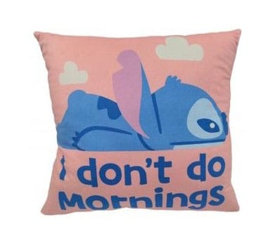 Lilo & Stitch Coussin Stitch I don't do mornings 40 cm