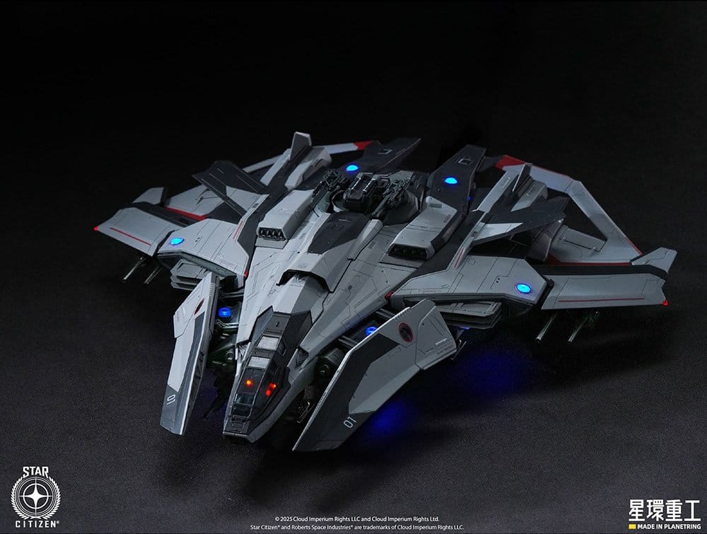 Star Citizen figurine Pre-assembled Plastic Model Kit 1/100 Anvil F8C Lightning Pre-Assembled Finished Model Ver. 25 cm