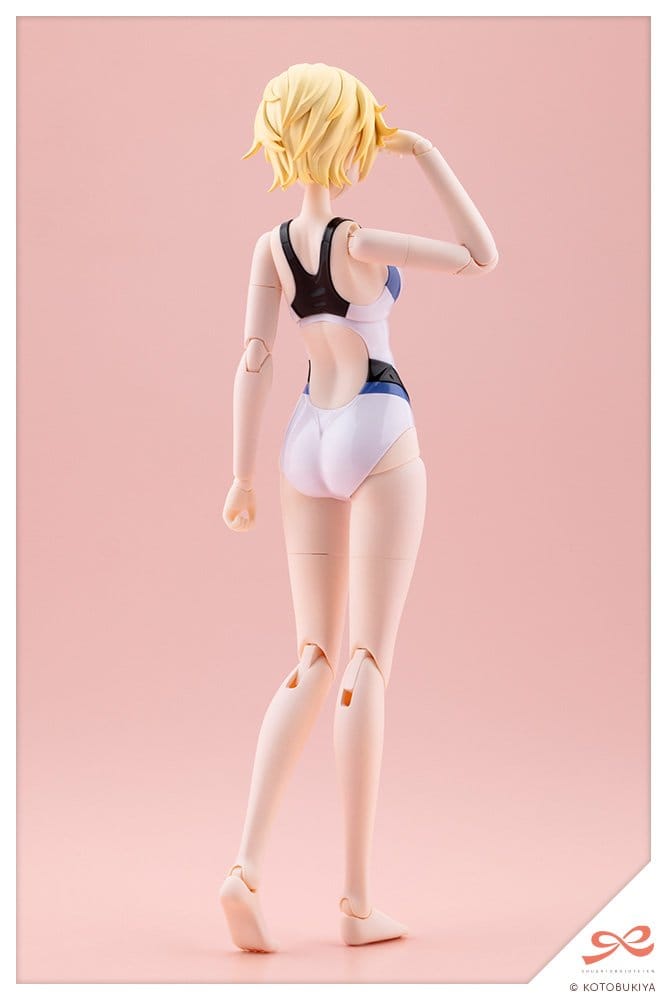 Sousaishojoteien Plastic Model Kit 1/10 Rui Saotome Touou High School Competitive Swimsuit Dreaming Style White Dolphin 16 cm