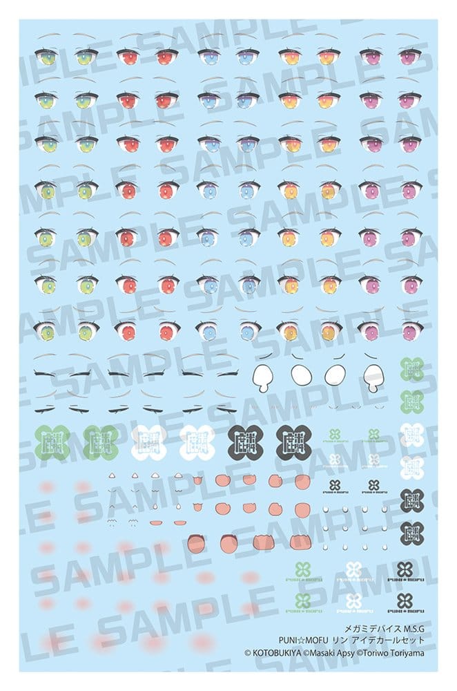 Megami Device M.S.G. accessoire pour figurines Plastic Model Kit 1/1 Puni Mofu Lin Eye Decal Set