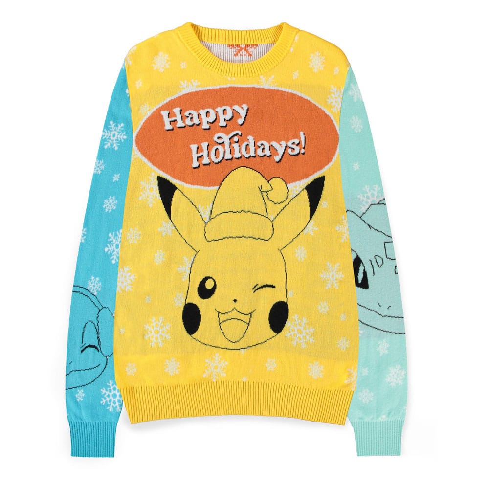 Pokémon Sweater Pikachu, Bulbasaur, Squirtle & Charmender (Christmas Jumper) (XL)