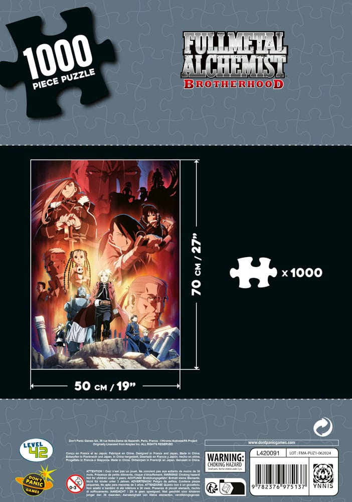 Fullmetal Alchemist: Brotherhood puzzle Characters (1000 pièces)