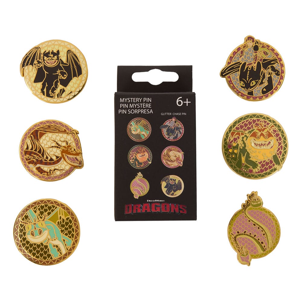 Dreamworks by Loungefly assortiment pin's émaillés Blind Box How to Train your Dragon (12)