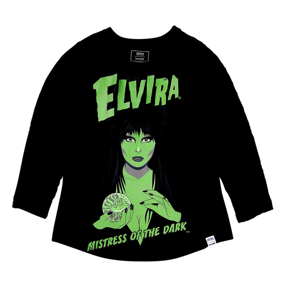 Elivira by Loungefly Tee T-Shirt Unisexe Shirred Raglan (L)