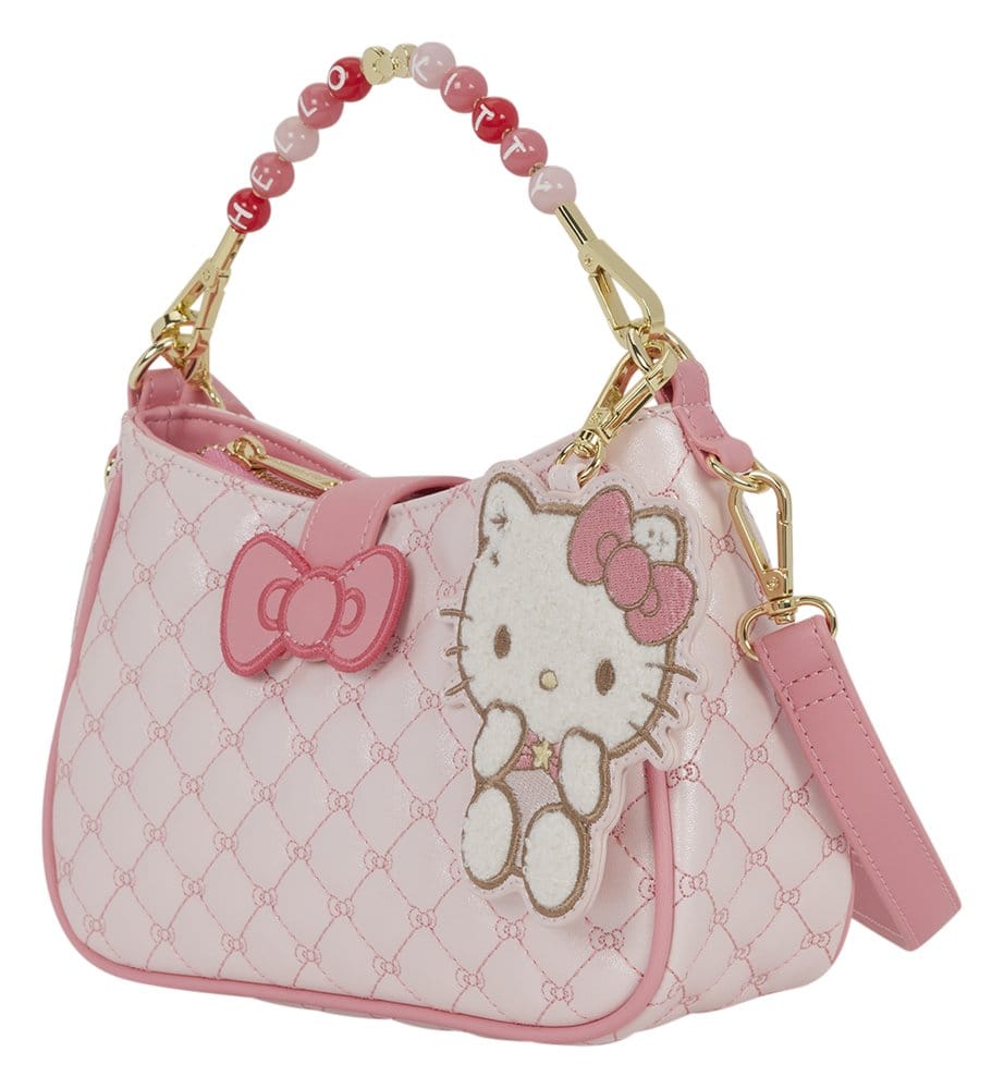 Sanrio by Loungefly sac à bandoulière avec poignée perlée et breloque pour sac Hello Kitty matelassé