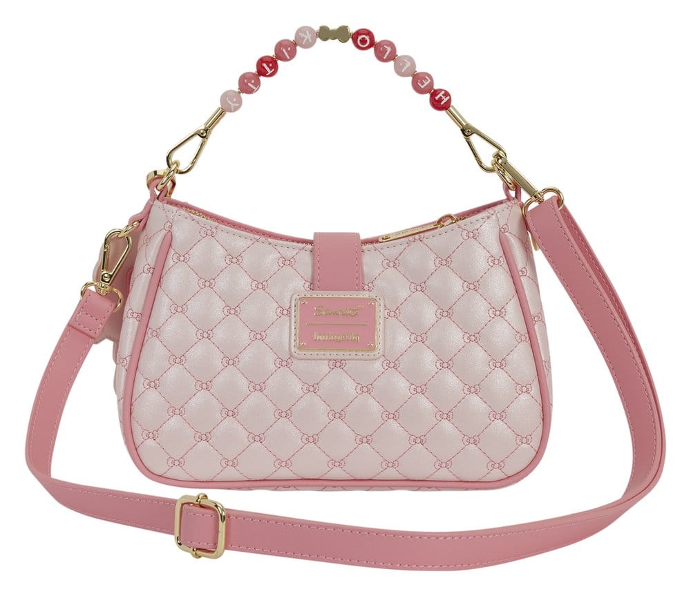 Sanrio by Loungefly sac à bandoulière avec poignée perlée et breloque pour sac Hello Kitty matelassé